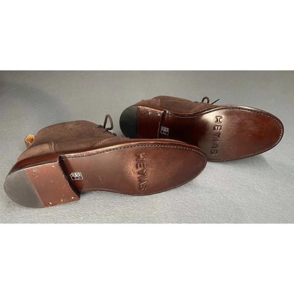 Hevias Men's Handmade Brown Suede Lace-Up Chukka Boots w/ Leather Lining